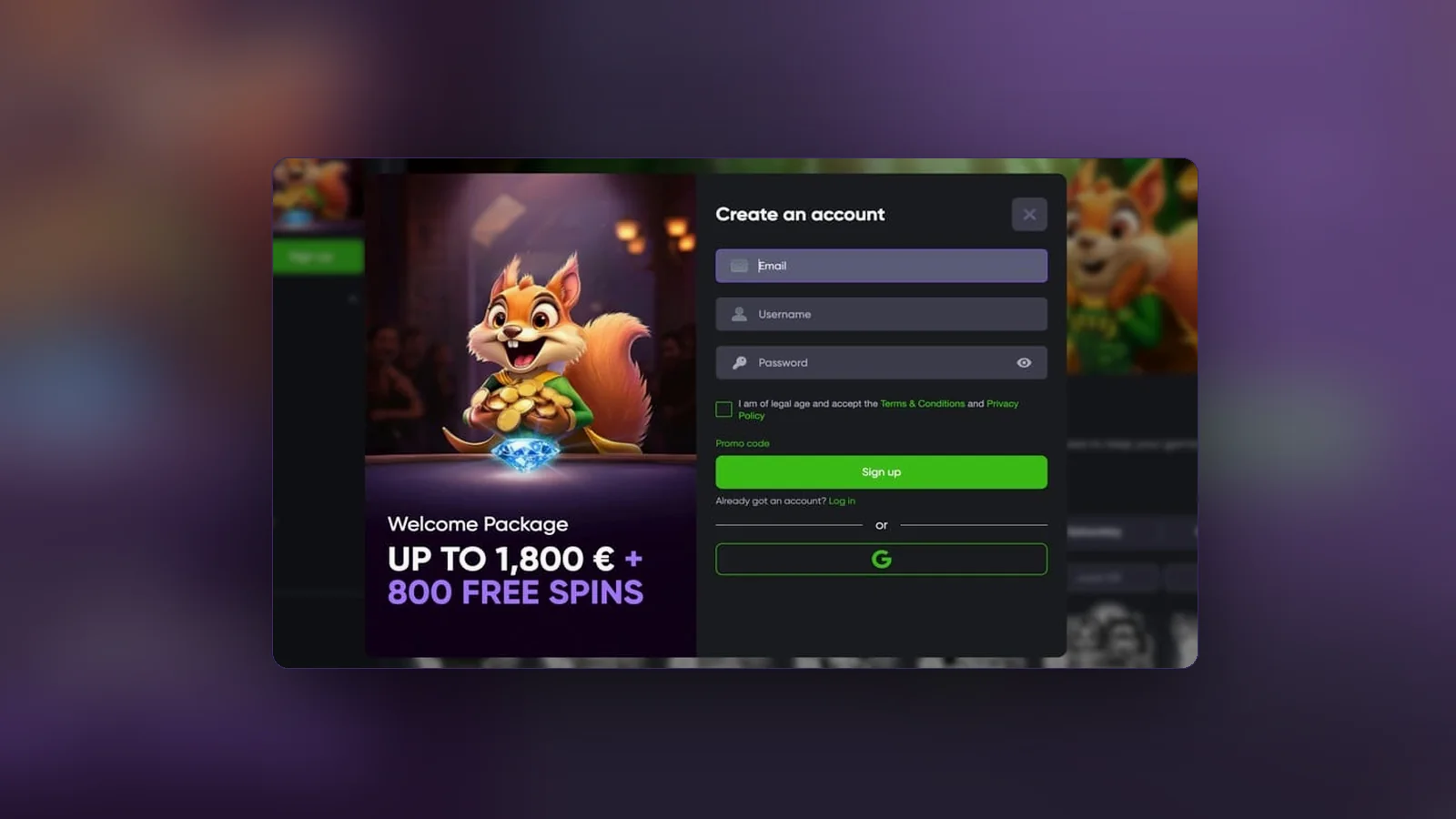 La pagina promozioni di Spinline con pacchetto di benvenuto e cashback
